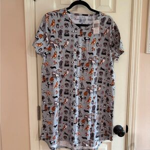 Vera Bradley Gray Dog Print Top
